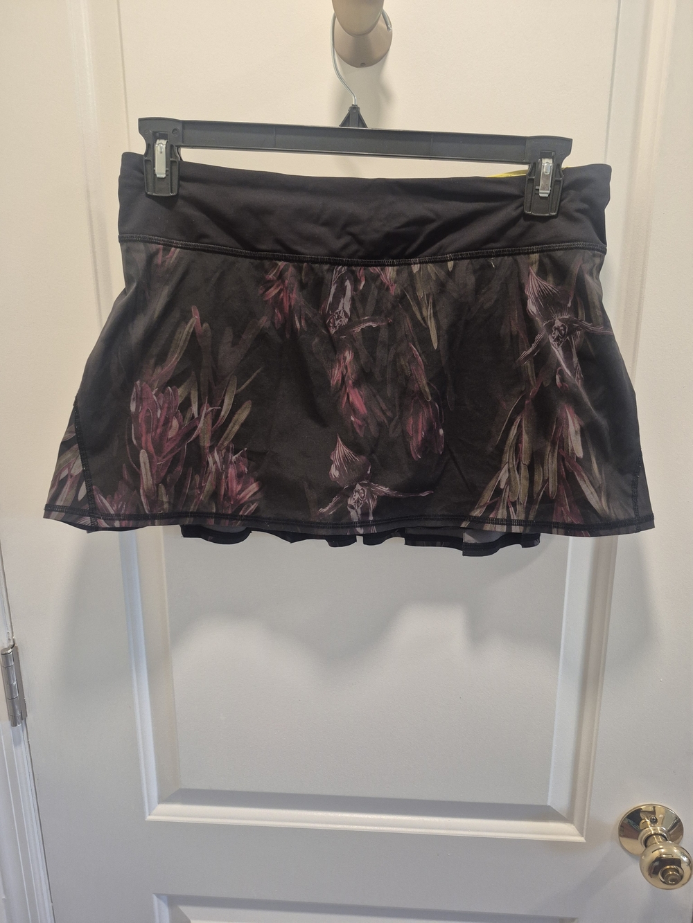 lululemon athletica Black Skort with Pink Floral Wash